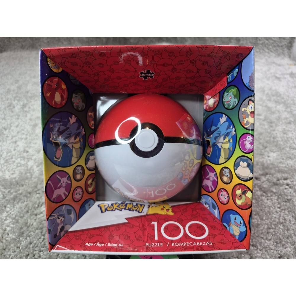 Pokemon Pokeball Puzzle Pikachu 100 Pieces‎ Buffalo Games New